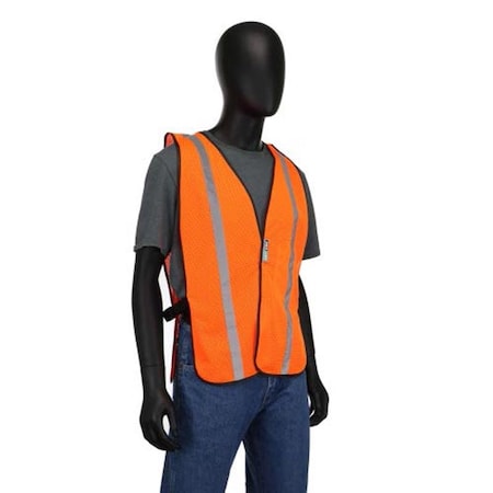 Safety Works Safety Works Reflective General Purpose Safety Vest Hi-Viz Orange One Size Fits Most SW46103-O